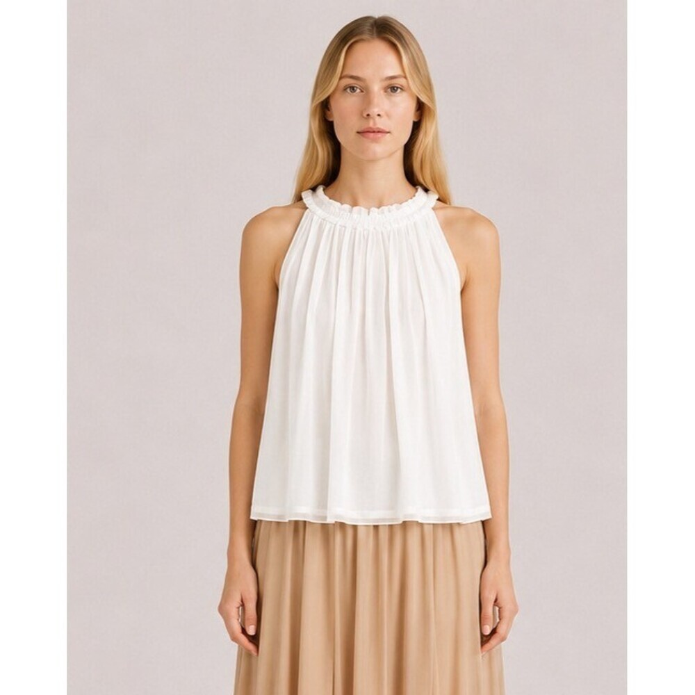 Ulla Johnson Jana Top White 100% cotton sleeveless blouse size 2